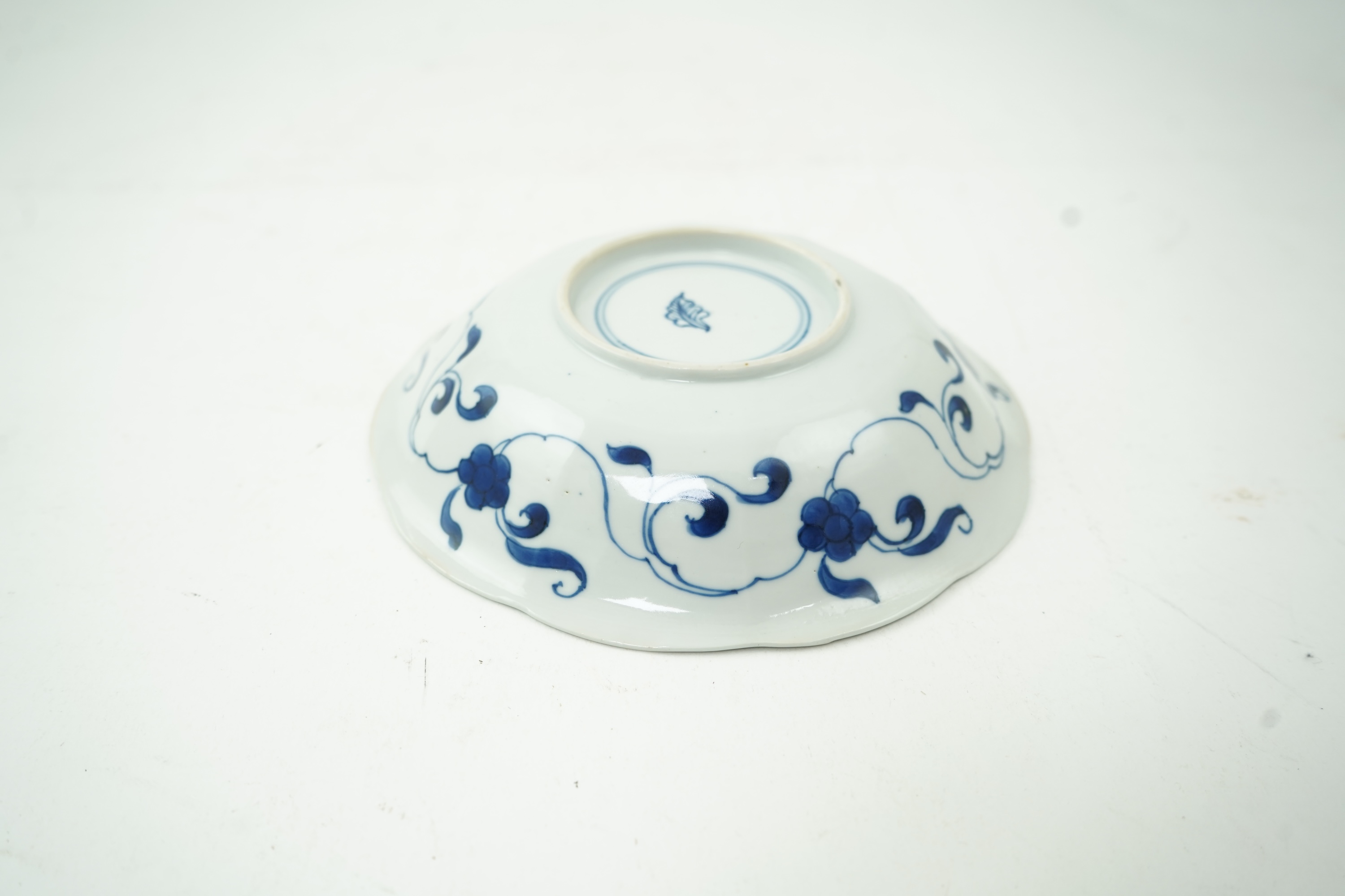 A Chinese blue and white ‘Long Eliza’ lobed dish, Kangxi period